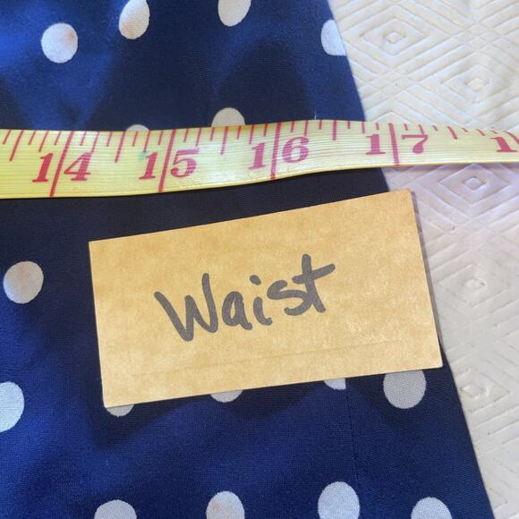 Abercrombie & Fitch Polka Dot Navy and White Swing Dress Size Large - Picture 13 of 15